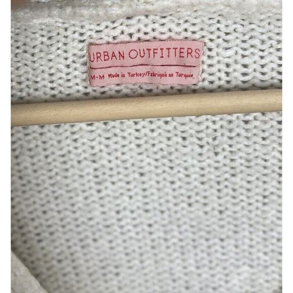 Urban Outfitters Kai Cropped Chunky Cardigan Size Medium Cream Knit Women’s - Picture 4 of 7